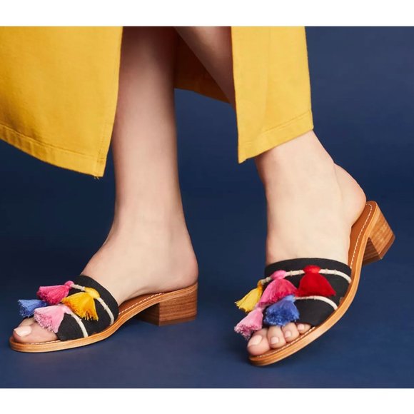 SOLUDOS Tassel City Slide Boho Sandals - Picture 1 of 10